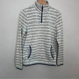 THREAD + SUPPLY 1/4 Zip Striped Fleece Pullover Size M in EUC